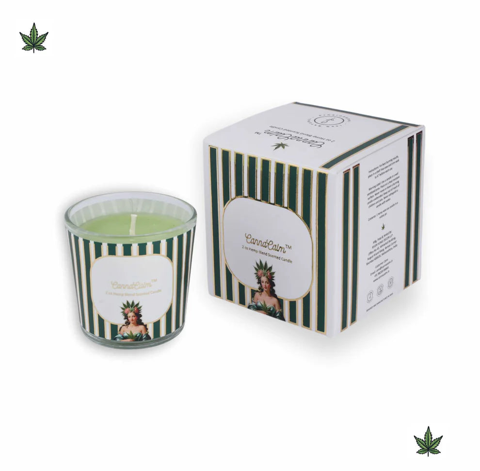 CannaCalm Petite Hemp Candle.