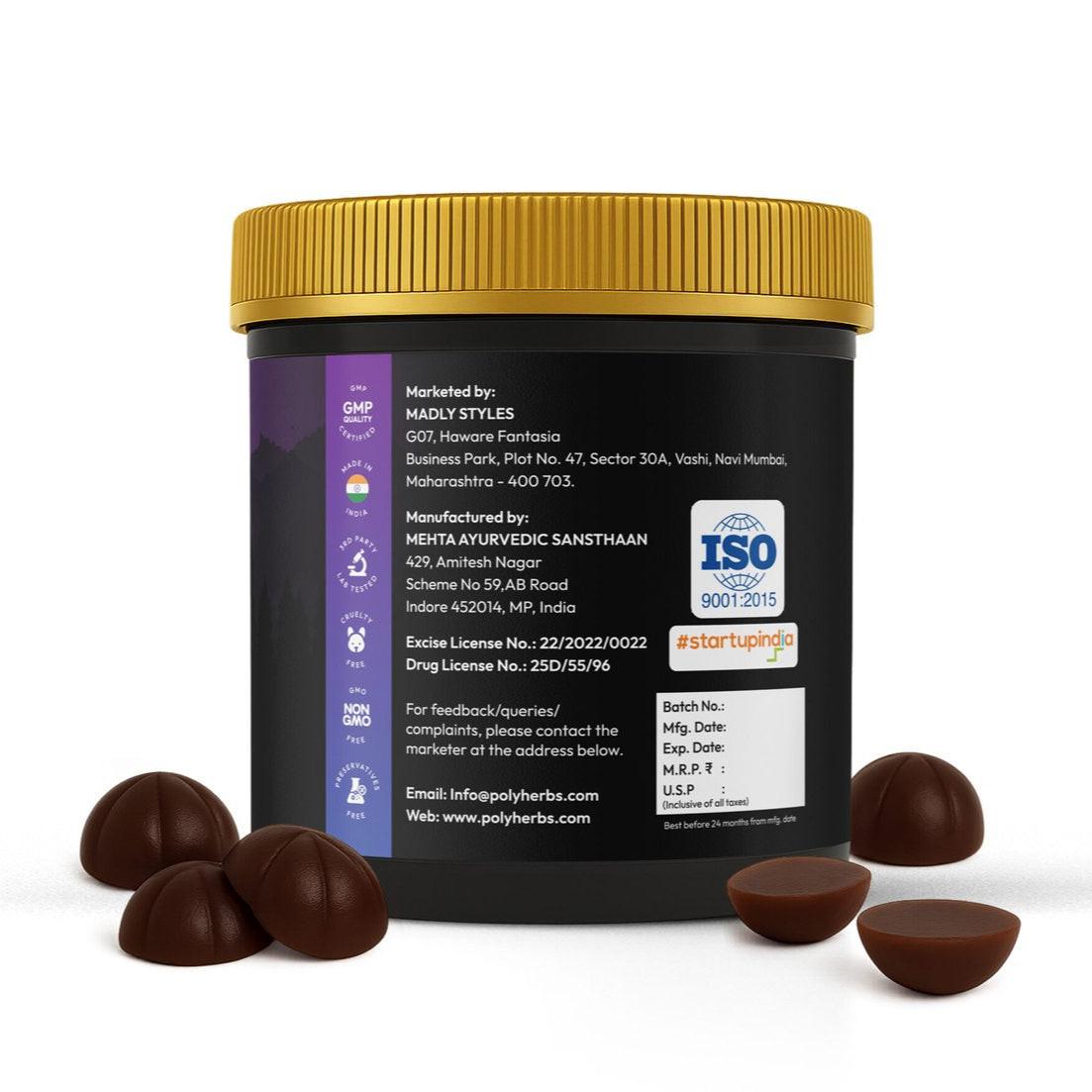 Polyherbs Intimacy CBD THC Gummies 200mg Per Gummy.