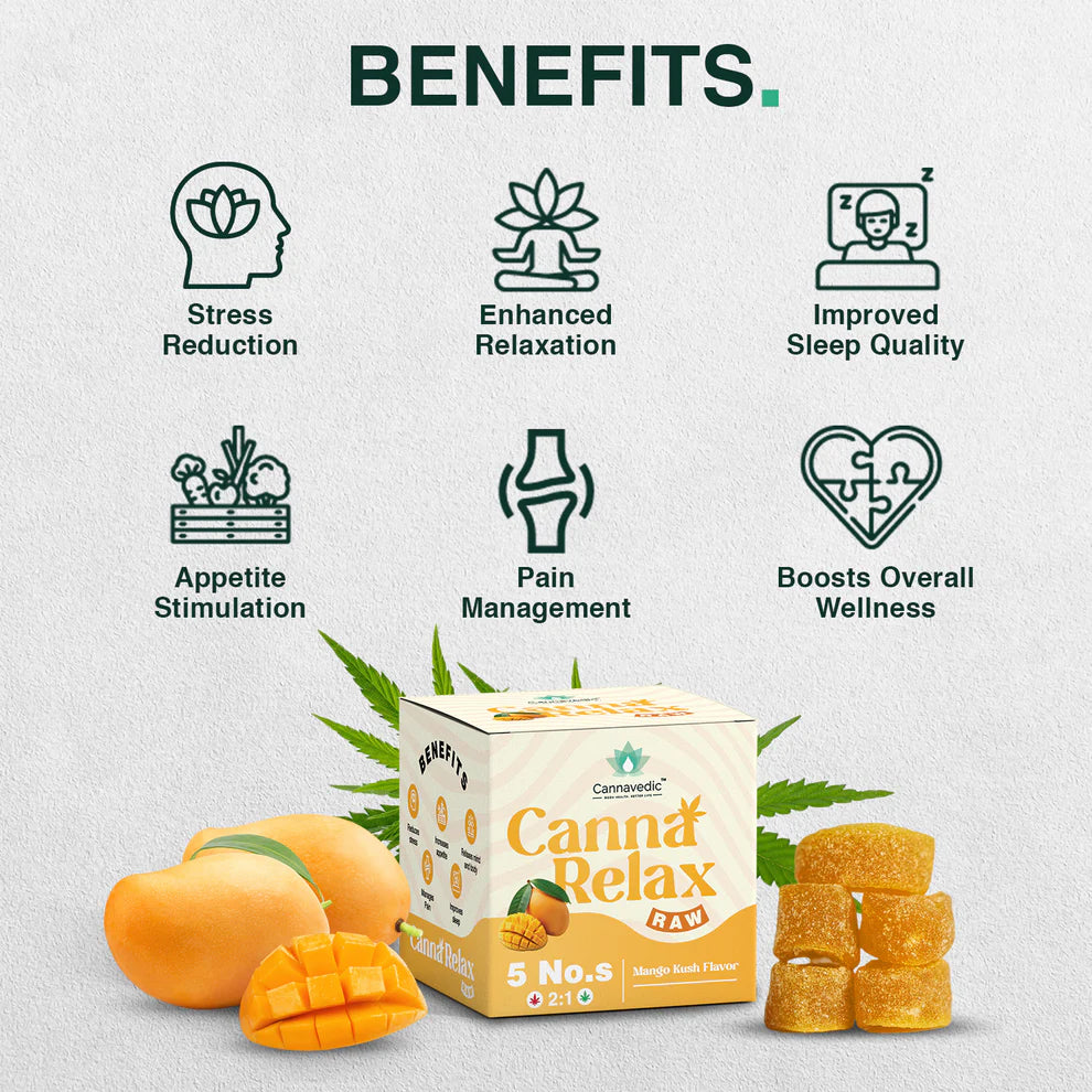 Cannavedic Canna Relax RAW - Ayurvedic Vijaya Candy | (2:1 |THC:CBD) -30mg/Candy