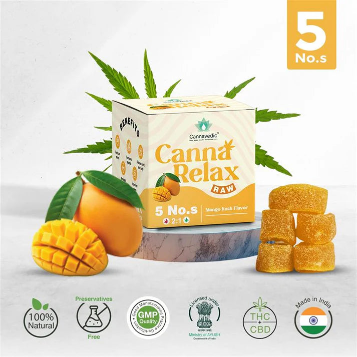 Cannavedic Canna Relax RAW - Ayurvedic Vijaya Candy | (2:1 |THC:CBD) -30mg/Candy
