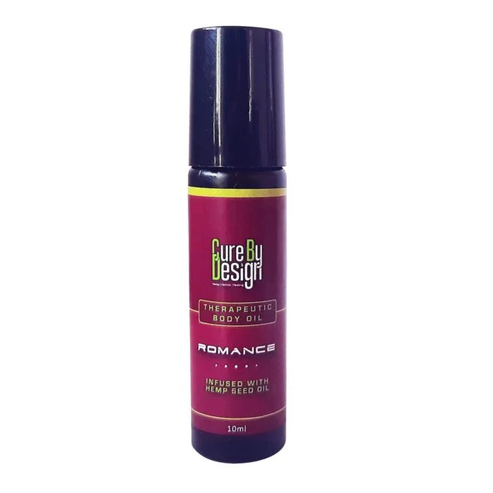 Cure By Design Therapeutic Body Oil Roll-On for Romance 10ml | Natural Aphrodisiac Blend