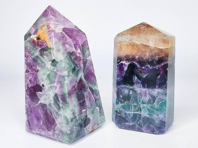 Shanti Shop - Rainbow Fluorite Crystal Towers.