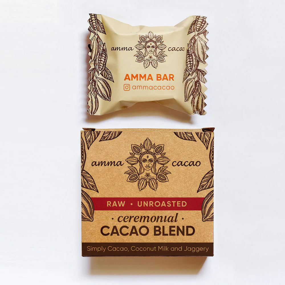 Amma Cacao Ceremonial Cacao Blend Raw Unroasted 36g (Pack of 10)