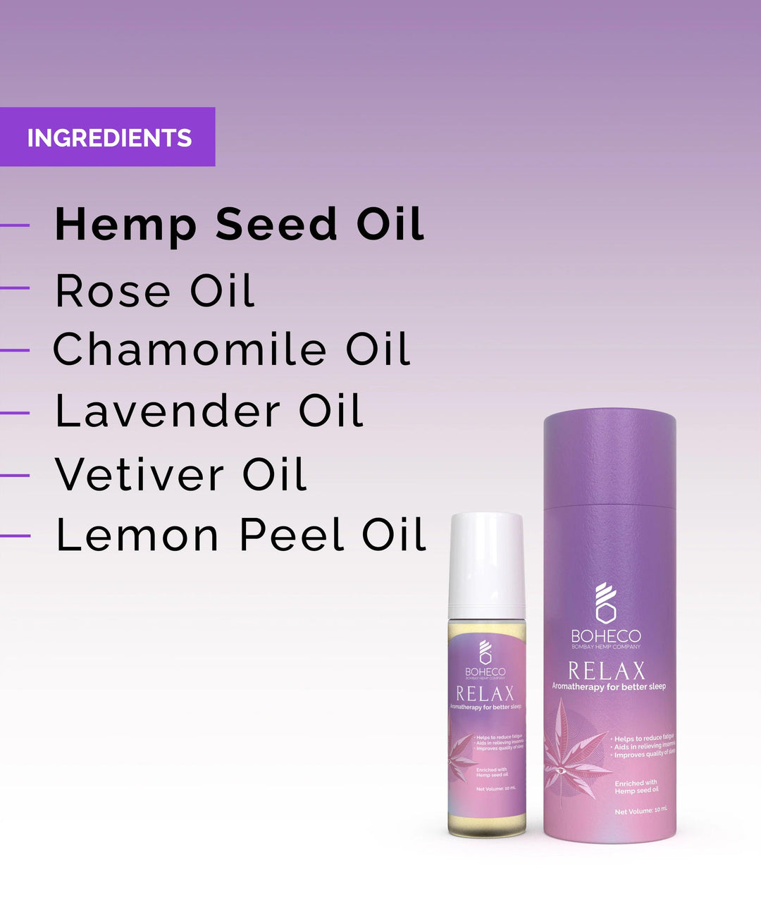 Boheco Relax Aromatherapy Roll-On for Better Sleep - 10mlCBD Roll OnBoheco Relax Roll-On - Aromatherapy for Sleep | Sleep Aid