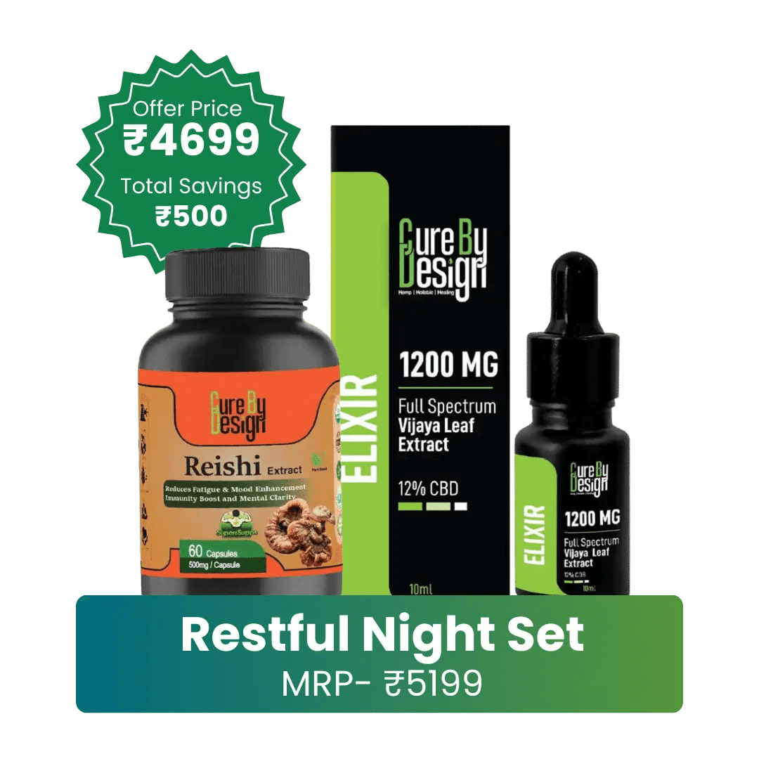 Cure By Design- Restful Night SetRestful Night Sleep Set - Sleep Wellness | Reishi & Vijaya