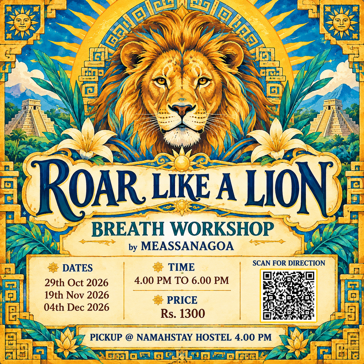 ROAR LIKE A LION-Breathwork Workshop by MEASSANAGOA
