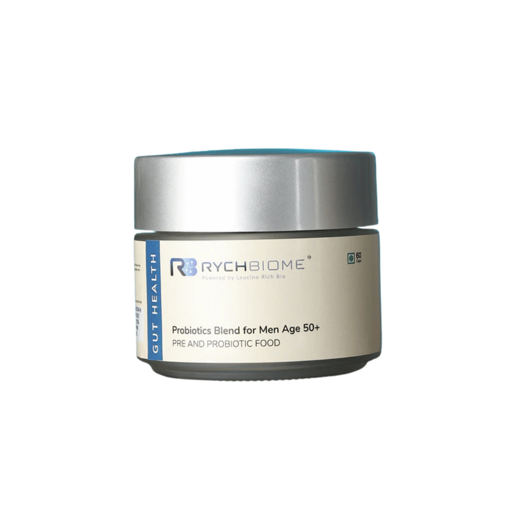 RychBiome by BugSpeaks - Probiotics Blend for Men Age 50+ (60 Capsules).