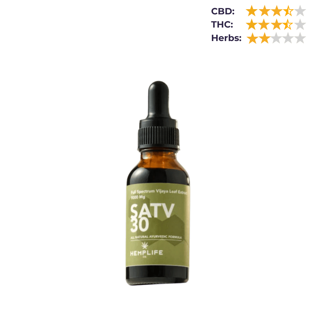 Hemplife SATV 30 Medical Cannabis Oil Tincture 3000mg-9000mg.