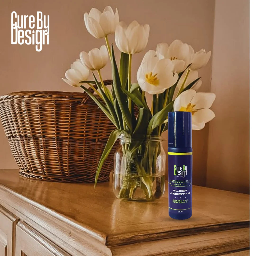 Cure By Design Hemp Blend Sleep Assisting Roll-On 10ml | Natural Aromatherapy for Deep Sleep.