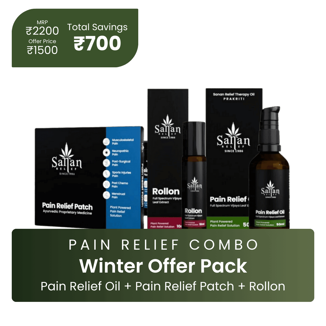 Sanan Relief- Pain Relief Combo | Pain Relief Oil, Roll-On &  Pain Relief PatchPain Relief ComboSanan Relief Pain Combo - Oil, Roll-On & Patch | Pain Relief