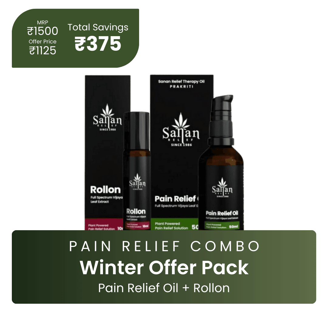 Sanan Relief- Canna Pain Relief Combo | Pain Relief Oil & Roll-On.