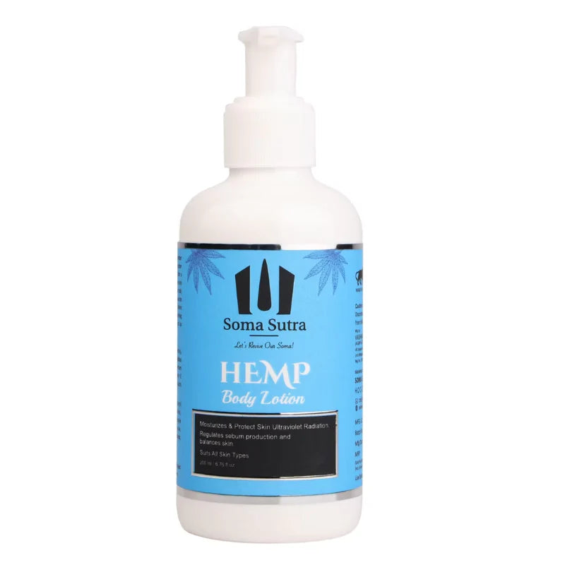 Soma Sutra Hemp Body Lotion | Deep Nourishing Hemp Moisturiser with Aloe Vera, Almond Oil & Shea Butter | All-Day Hydration