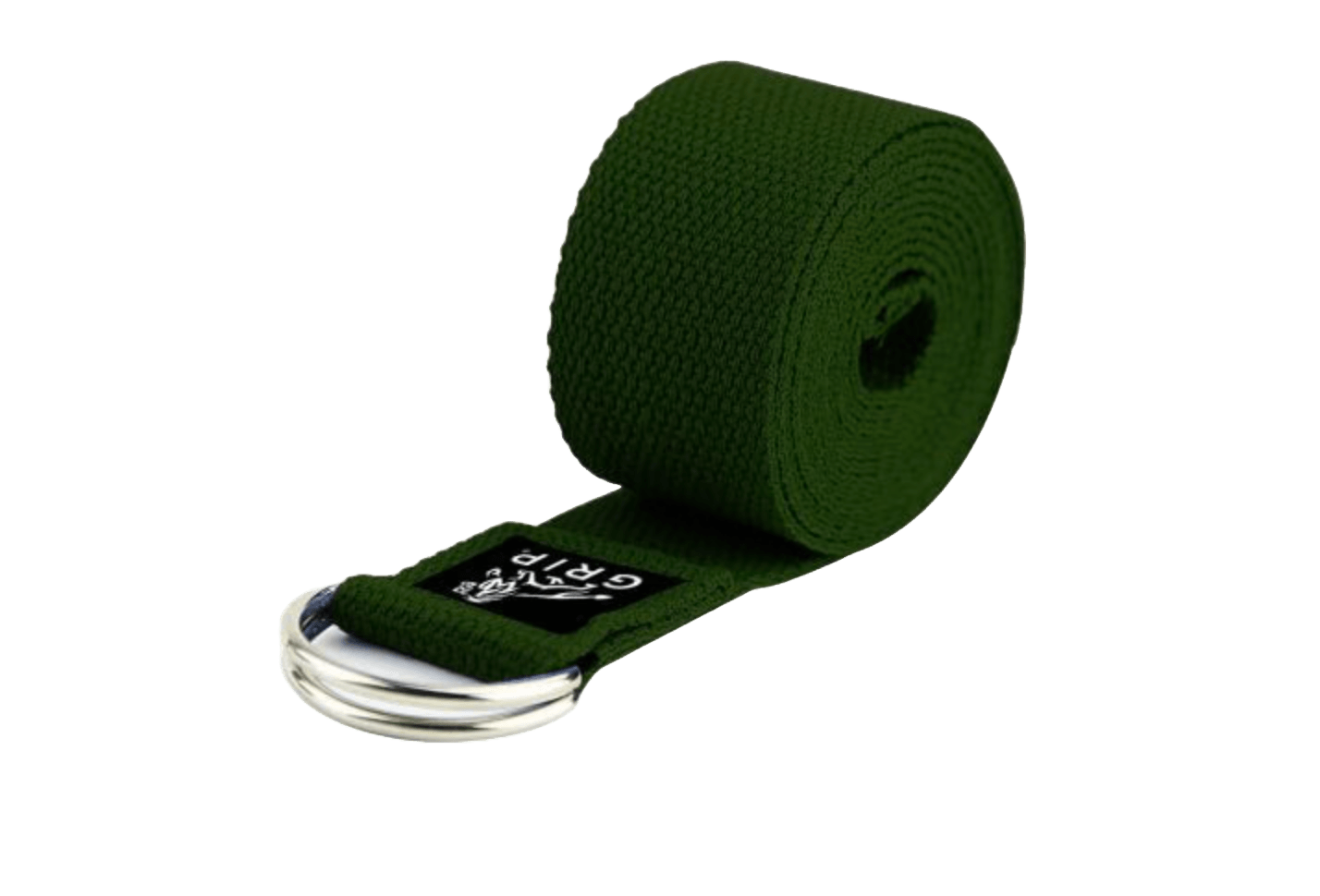 Grip Yoga Belt For Stretching, Yoga, Pilates, Gym, Physical Fitness To Gain Flexibility & Achieve Difficult Poses | 2.5 Meter Premium Cotton | Eco Friendly | Easy To Use | Durable | Green Color