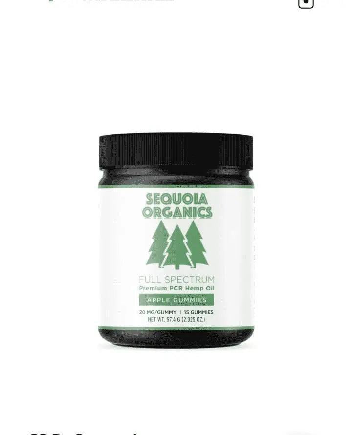 Sequiona Organics Apple CBD Gummies.