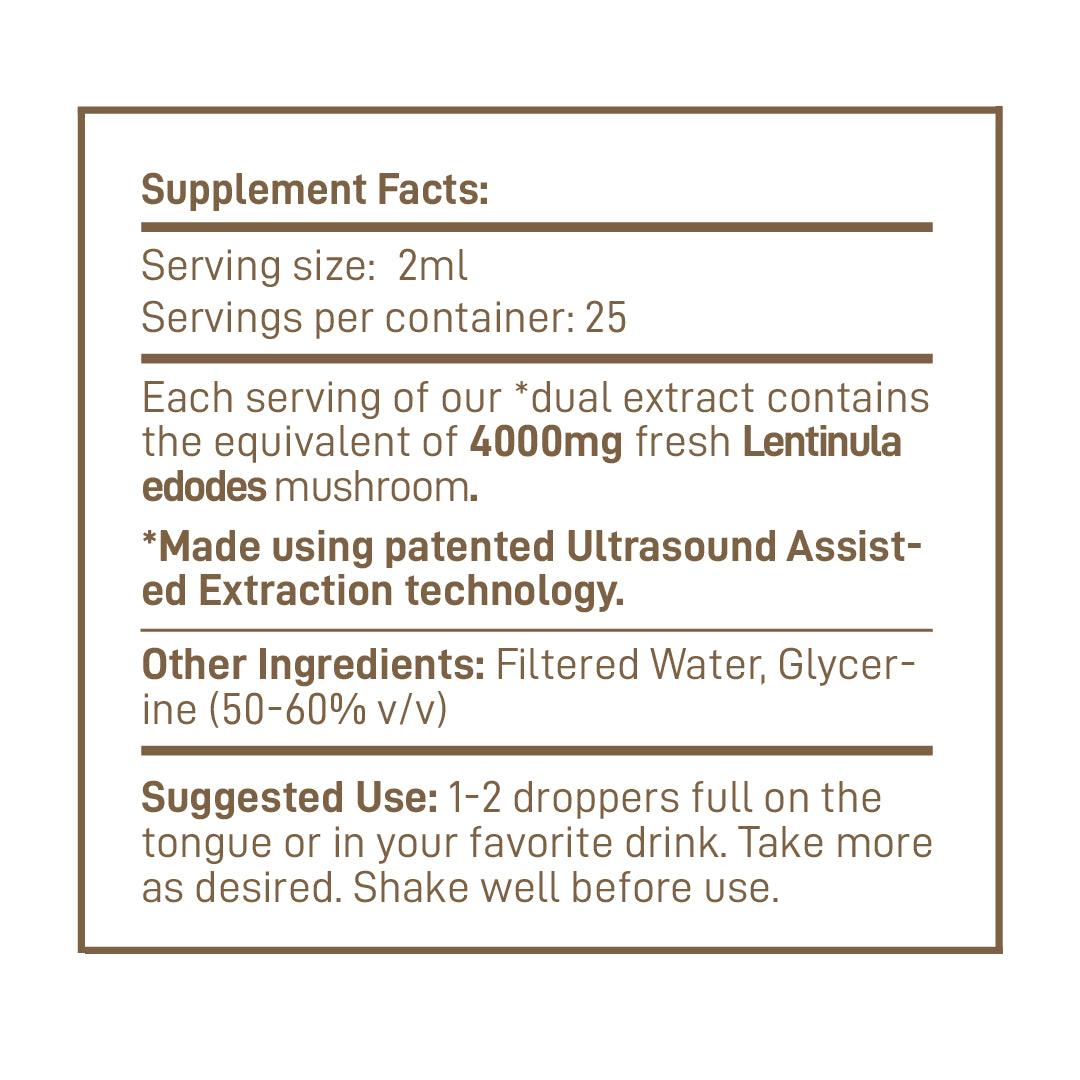 Nuvedo - Shiitake Mushroom Liquid Extractmushroom extractNuvedo Shiitake Mushroom Liquid Extract - Shiitake Mushroom