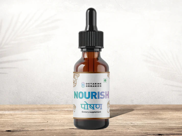 Octarine Organics Shiitake Mushroom Extract - Nourish (पोषण) | Skin & Immunity Support