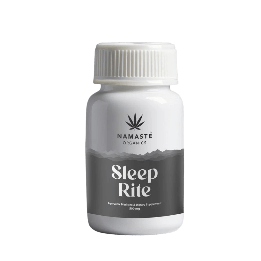 Namaste Organics Sleep Rite 10:1 Vijaya Extract (Cannabis) Capsules 500mg | Natural Sleep Support.