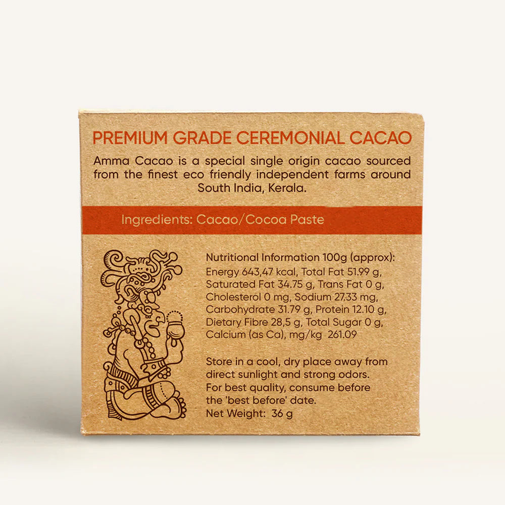 Amma Cacao Ceremonial Grade Cacao Classic 36g (Pack of 10)