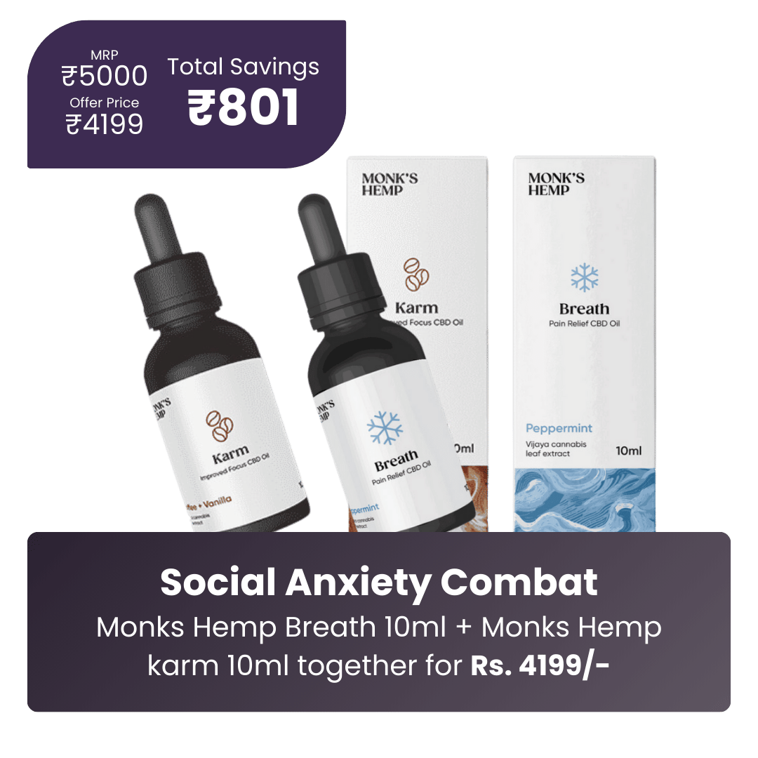 Monks Hemp- Social Anxiety Combat - CBD Store India