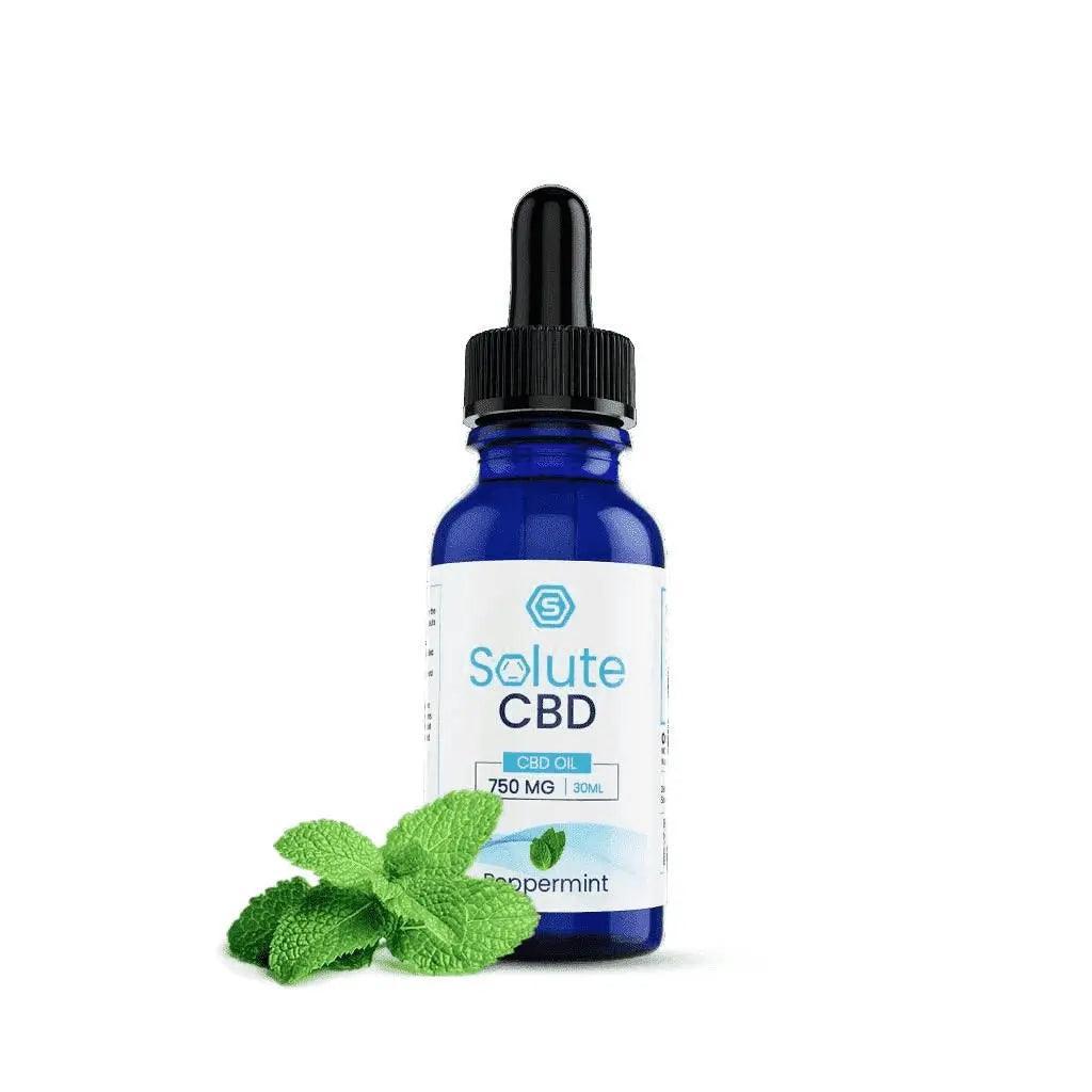 Solute Blue CBD Oil 750 mg Peppermint *On Discount*.