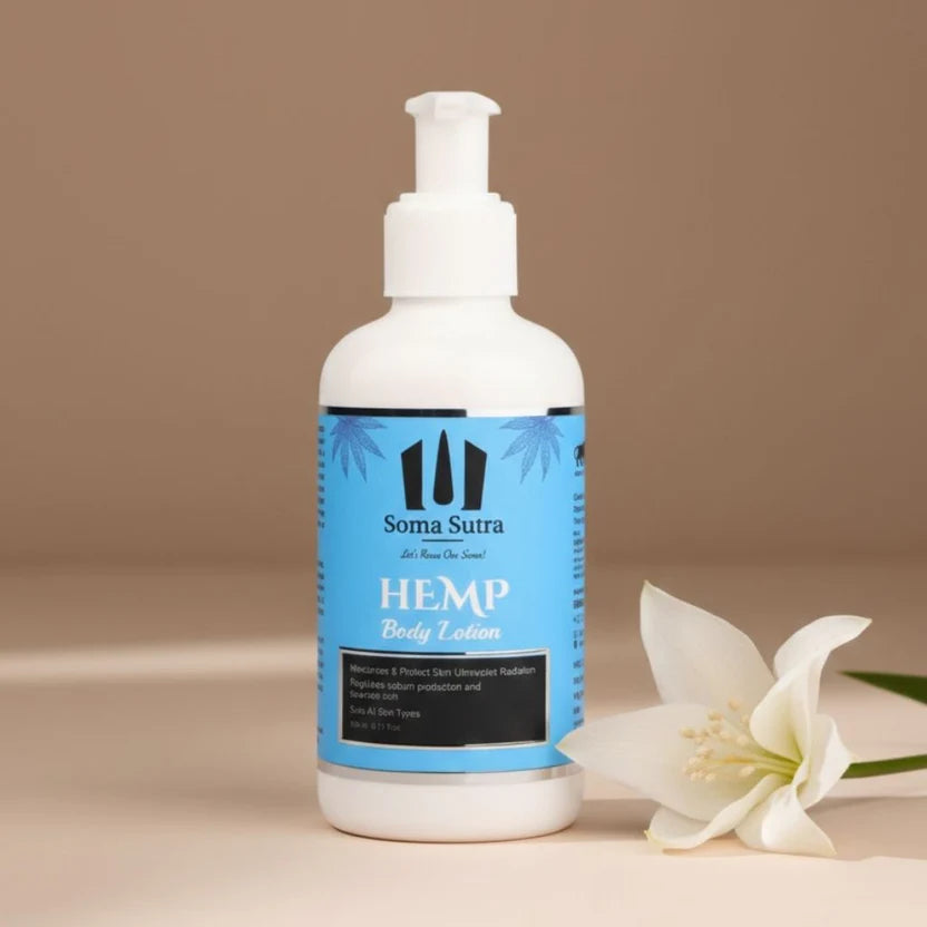 Soma Sutra Hemp Body Lotion | Deep Nourishing Hemp Moisturiser with Aloe Vera, Almond Oil & Shea Butter | All-Day Hydration