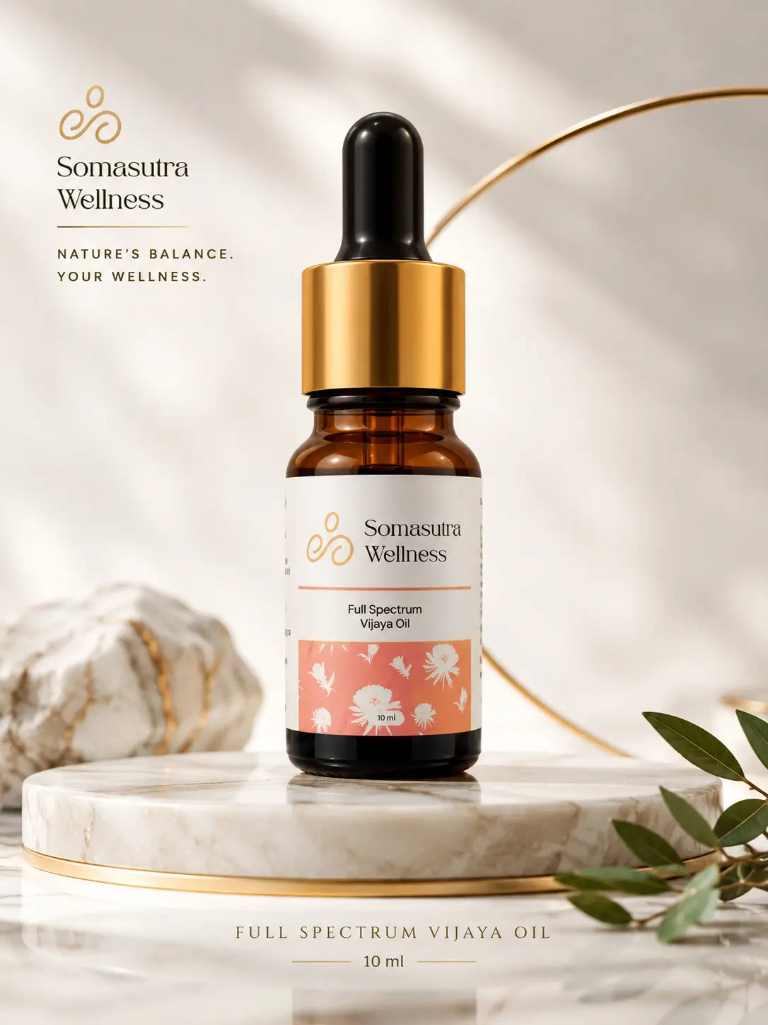 Soma Sutra Medical Cannabis Oil – 2166 MG ,Full Spectrum Vijaya Leaf Extract Oil for Pain, Sleep & Anxiety Support (10ml)