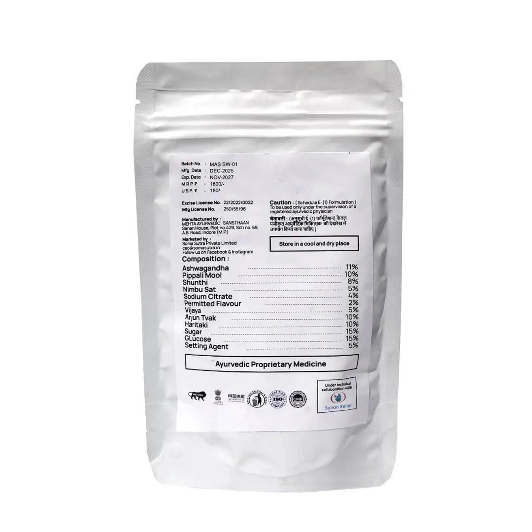 Soma Sutra Vijaya Leaf Extract Gummy Vati –2500mg Medical Cannabis Gummies for Sleep, Stress & Pain Relief
