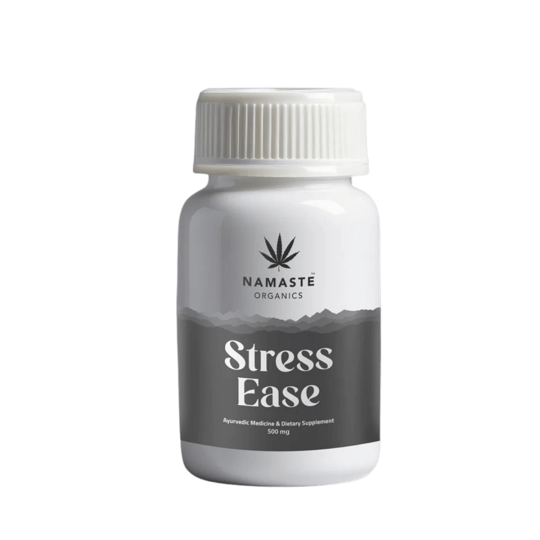 Namaste Organics Stress Ease 10:1 Vijaya Extract (Cannabis) Capsules 500mg | Calm & Focus.