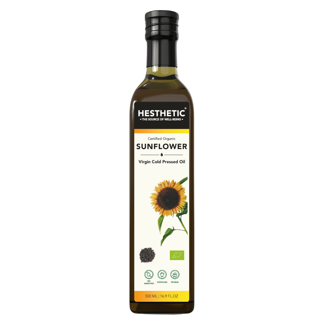 Hesthetic Cold Press Sunflower Seed Oil.