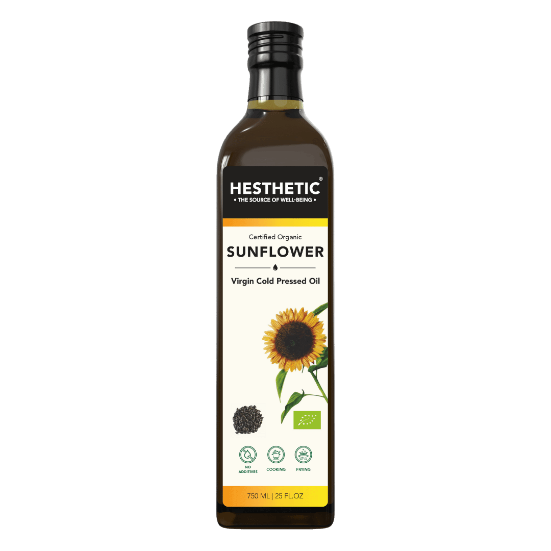 Hesthetic Cold Press Sunflower Seed Oil.