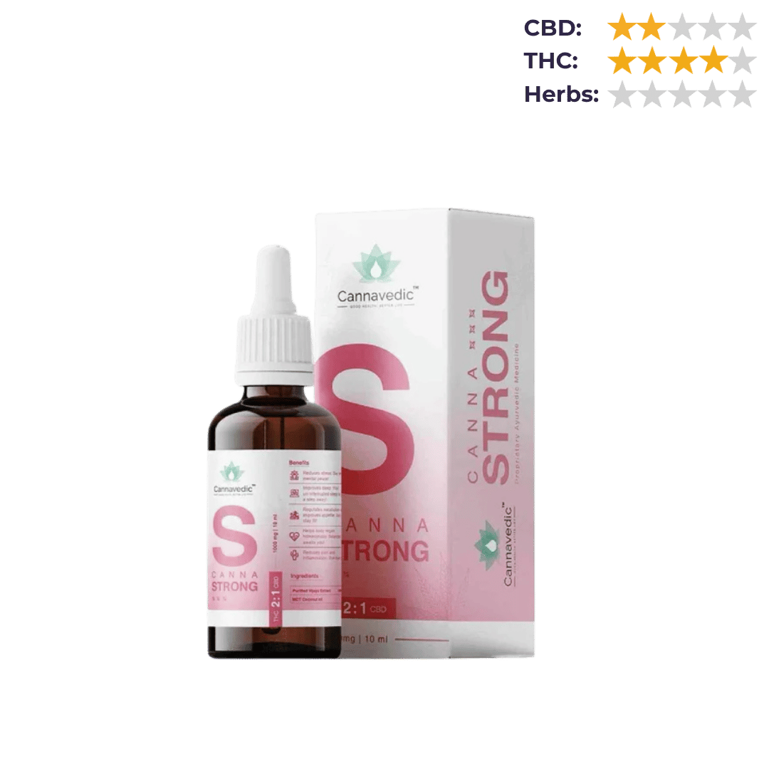 Cannavedic - Canna Strong THC CBD Oil (2:1|THC:CBD) 1000mg.