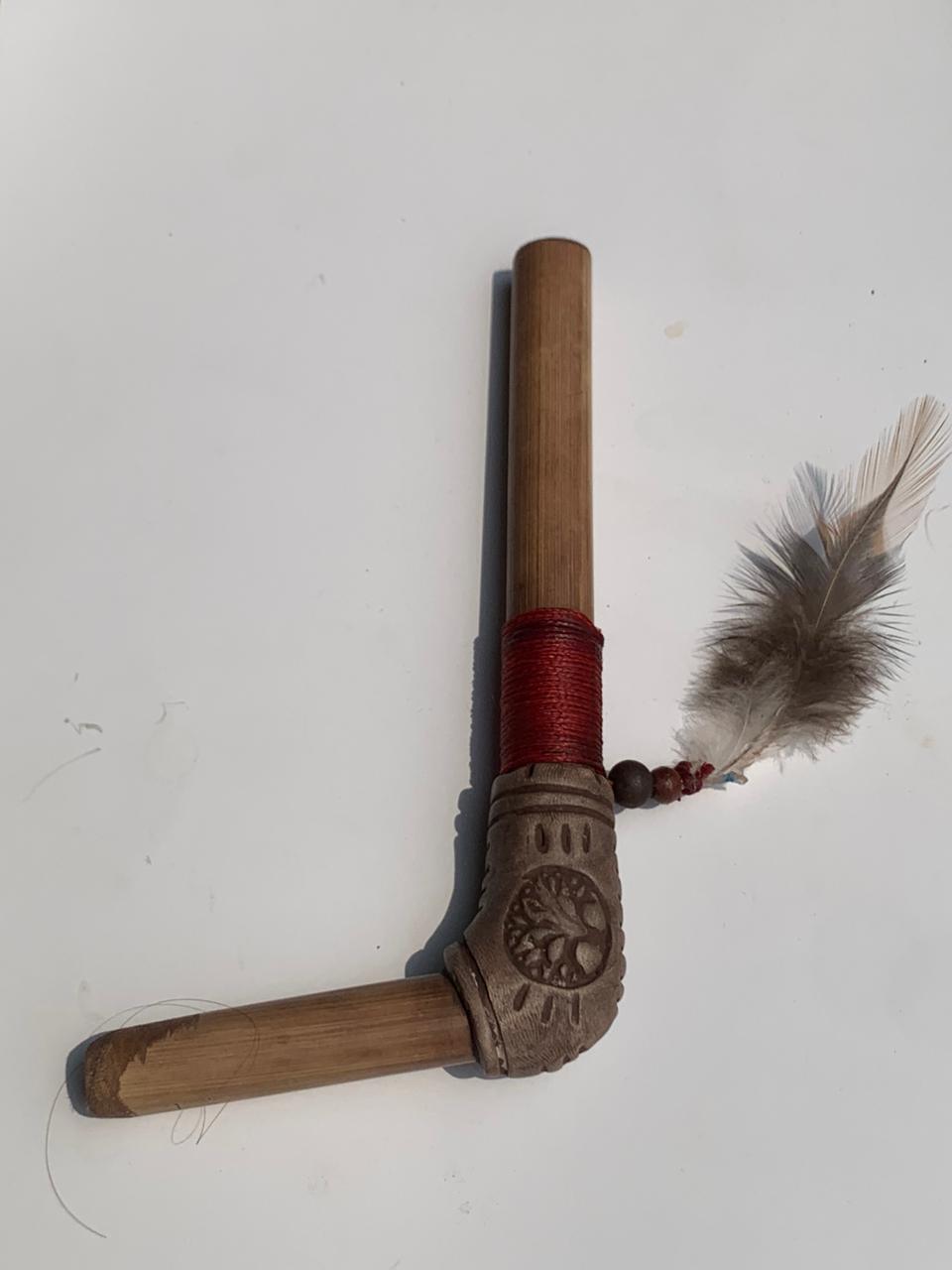 Love. Tepi Pipe for Inhaling RapehKuripe PipeTepi Pipe for Rapeh - Enhance Rapeh Rituals | Traditional Tool