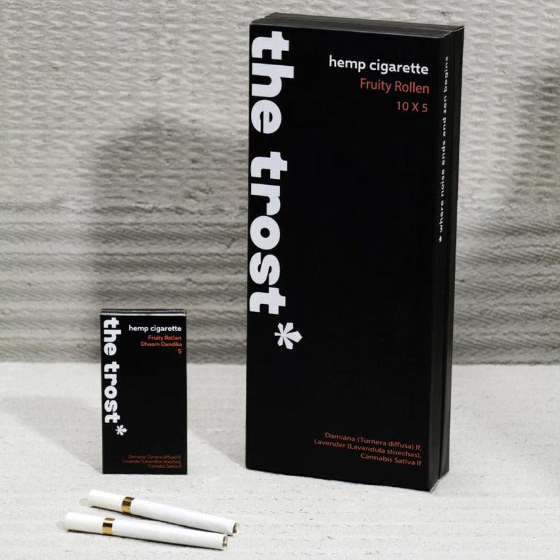 The Trost- Hemp Herbal Cigarette - Fruity Rollen (10x5 pack)Hemp CigarrettsTrost Hemp Cigarettes for Stress & Addiction Relief