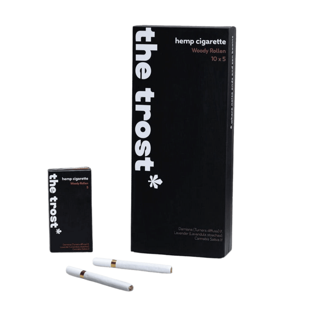 Hemp Cigarretts - The Trost- Hemp Herbal Cigarette - Woody Rollen (10x5 Pack)