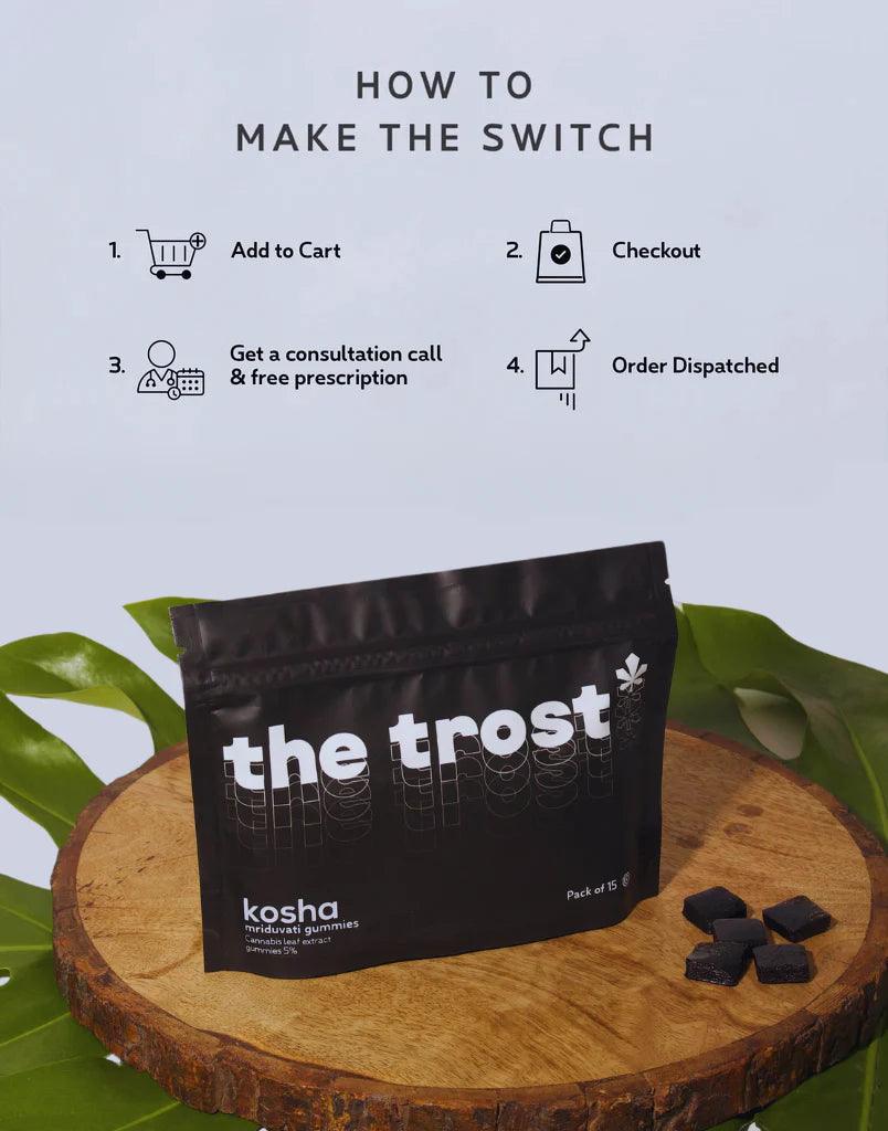 The Trost- Kosha (Mint Flavor)- Cannabis Gummies (Mriduvati)- 5% Cannabis ExtractCBD GummiesCannabis Gummies - Mint Flavor - Stress Relief | 12mg CBD