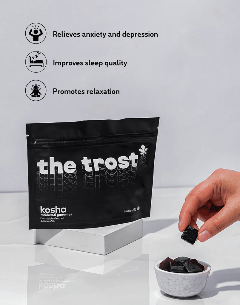 The Trost - Kosha (Cola Flavor)- Cannabis Gummies (Mriduvati)- 5% Cannabis ExtractCBD GummiesKosha Cannabis Gummies - CBD Gummies | Stress Relief, Sleep Aid, promotes relaxation 