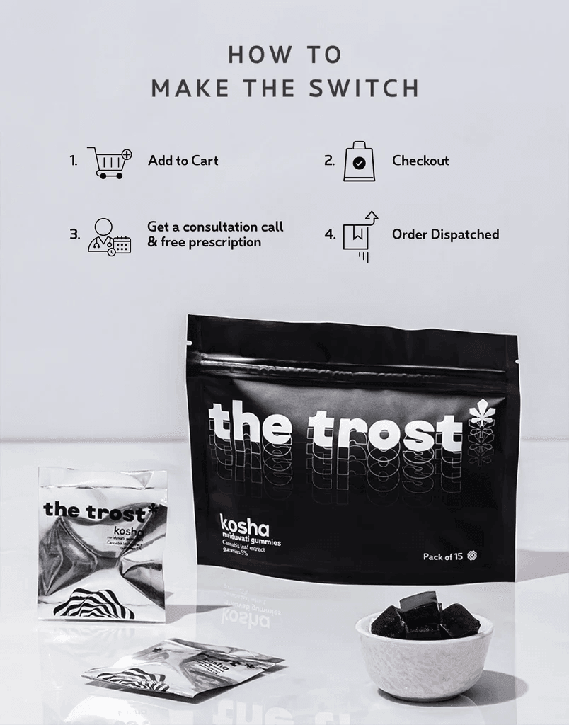 The Trost - Kosha (Cola Flavor)- Cannabis Gummies (Mriduvati)- 5% Cannabis ExtractCBD GummiesKosha Cannabis Gummies - CBD Gummies | Stress Relief, Sleep Aid