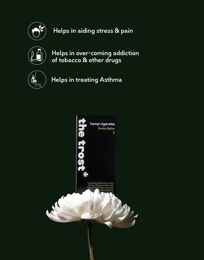 The Trost Hemp Herbal Cigarettes (Earthy Rollen)Herbal CigaretteThe Trost Hemp Herbal Cigarettes (Earthy Rollen),helps in treating asthma