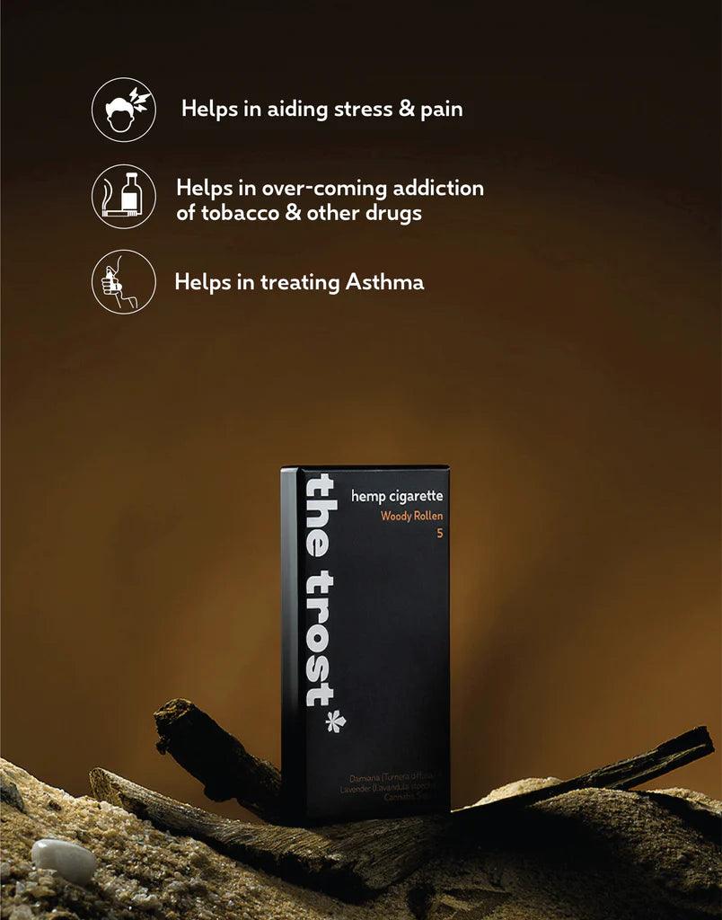 The Trost Hemp Herbal Cigarettes (Woody Rollen)Herbal CigaretteThe Trost Hemp Cigarette Woody Rollen | CBD Store India