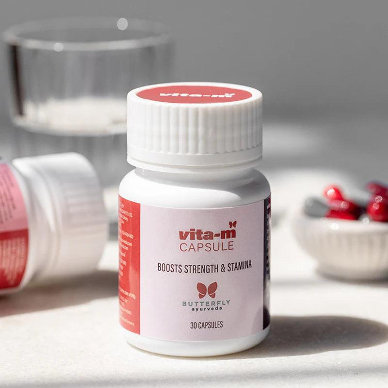 Butterfly Ayurveda Vita-M Capsules For Men.