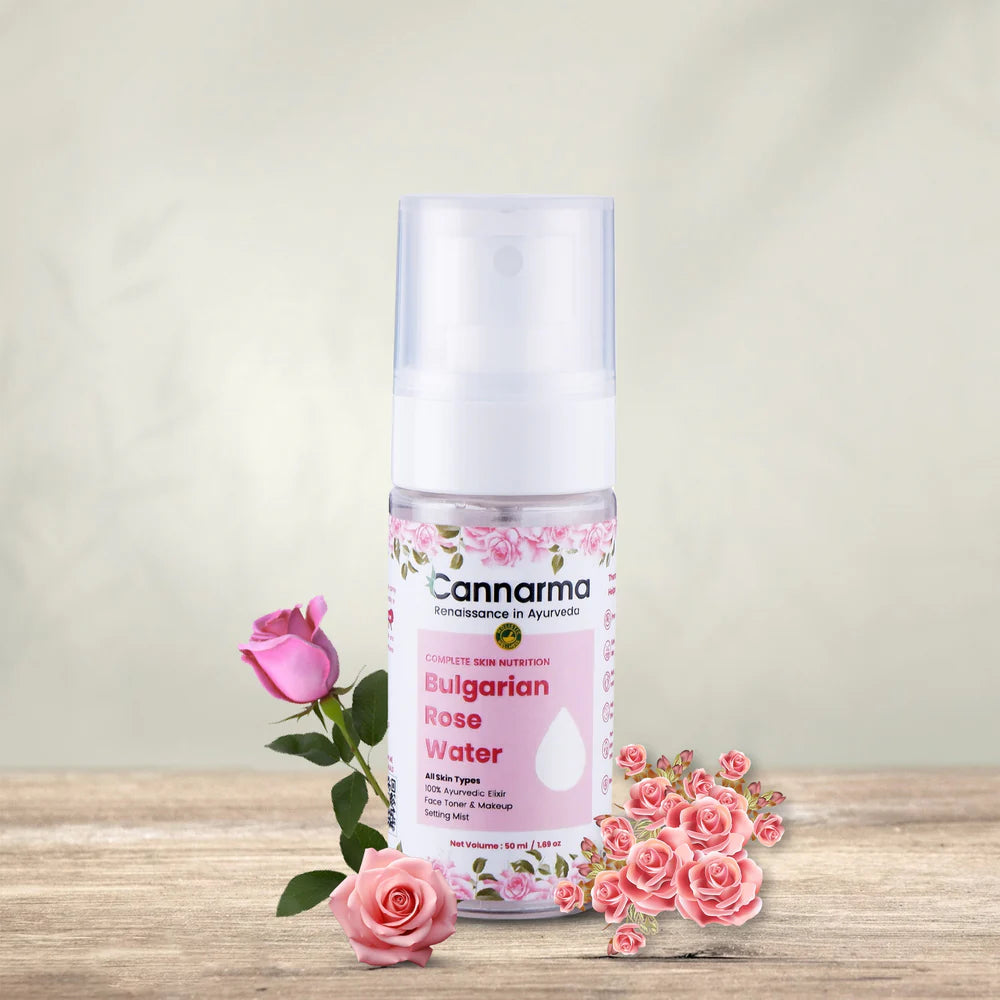 Cannarma Bulgarian Rose Water | Toner, Face Mist, Hair Spray- Skin Hydrating Spray.