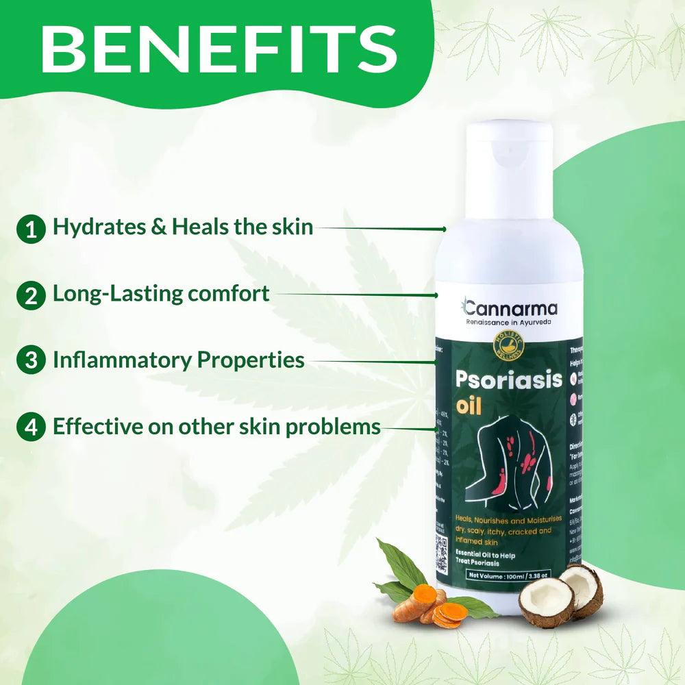 Cannarma- Psoriasis Oilskin care oilCannarma Psoriasis Oil - Psoriasis Ayurvedic Oil | Natural Relief