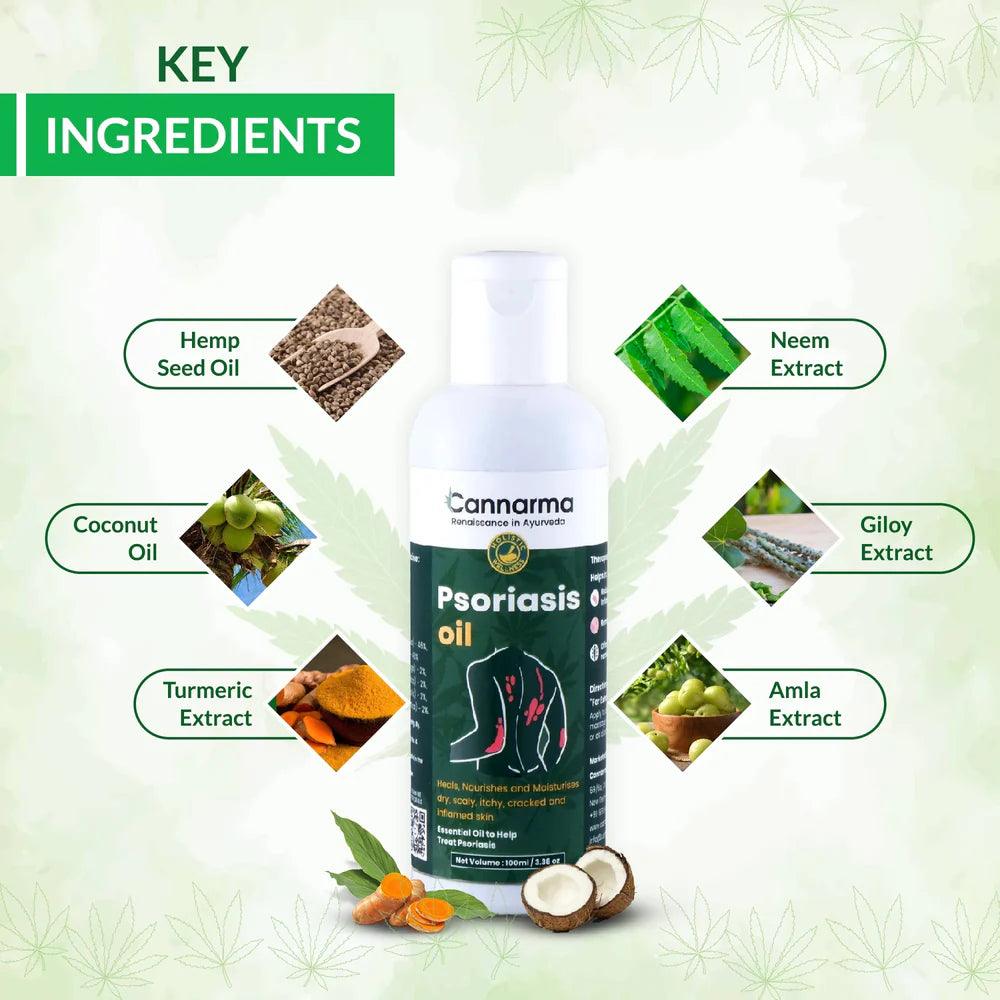 Cannarma- Psoriasis Oilskin care oilCannarma Psoriasis Oil - Psoriasis Ayurvedic Oil | Natural Relief
