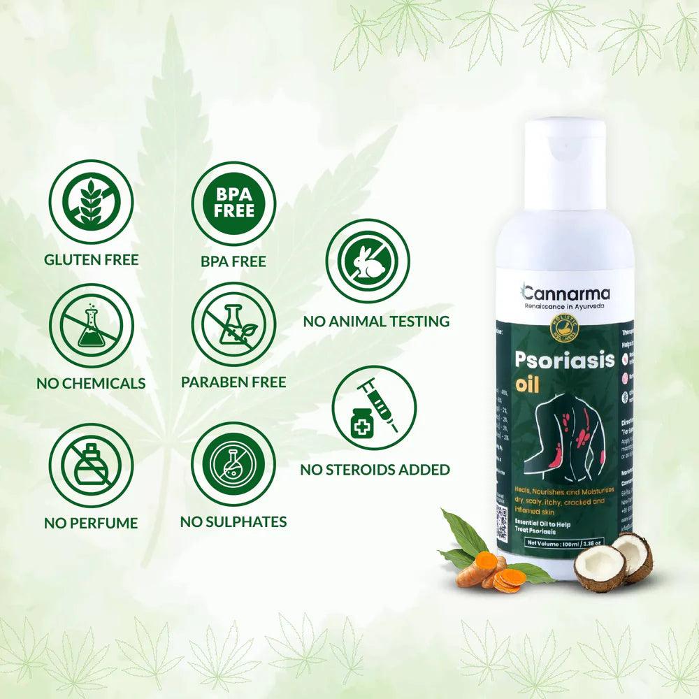 Cannarma- Psoriasis Oilskin care oilCannarma Psoriasis Oil - Psoriasis Ayurvedic Oil | Natural Relief