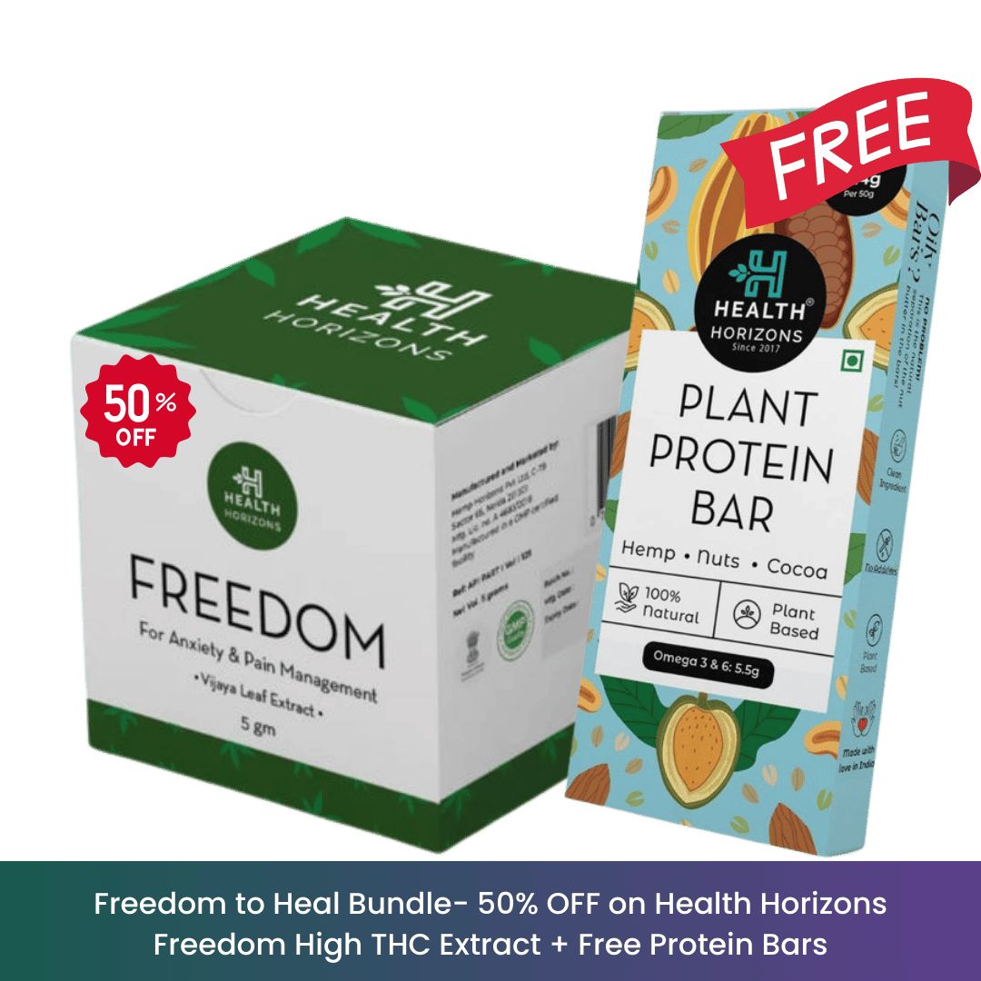 Freedom to Heal Bundle- 50% OFF on Health Horizons Freedom High THC Extract + Free Protein Bars (Pack of 3)