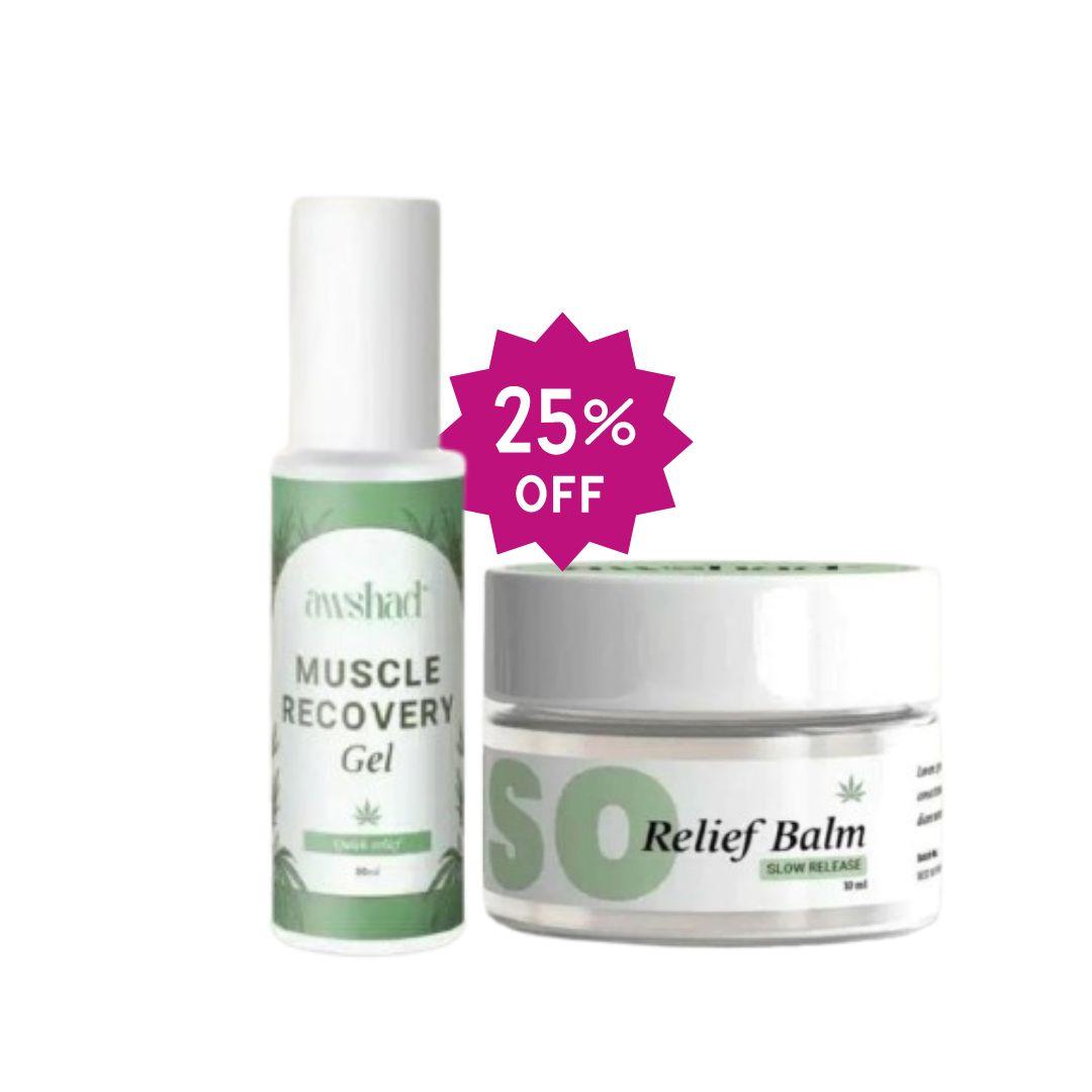Awshad muscle recovery gel + Intenso Relief balm at 25% offTopical CBDAwshad Gel & Balm 25% Off - CBD Muscle Recovery
