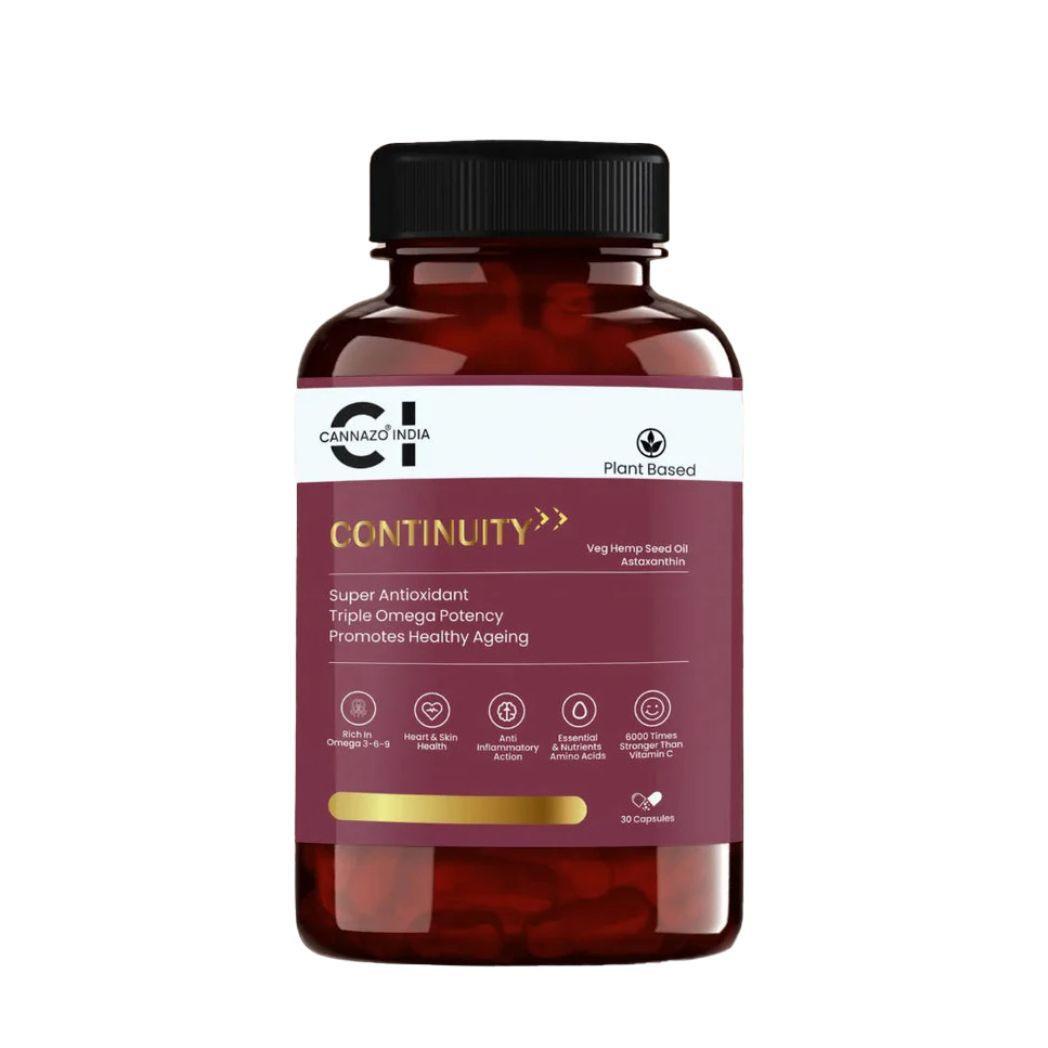 Cannazo- Continuity Softgel (Hemp Seed Oil + Astaxanthin).