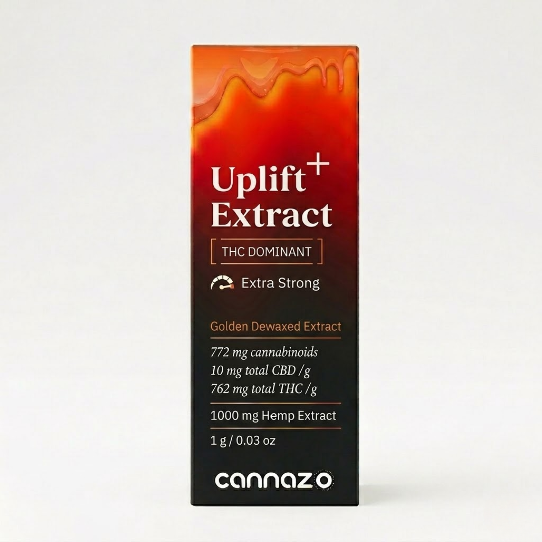 Cannazo- De-Waxed Uplift+ Pen (Full Spectrum THC Extract Syringe) Golden Extract