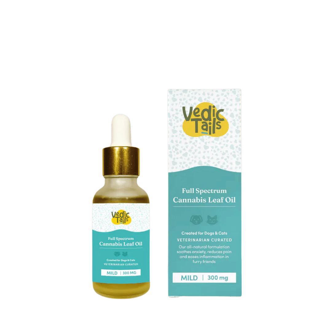 Vedic Tails Pain Relief Oil for Dogs Cats | Vijaya Leaf Extracts -30 ml.