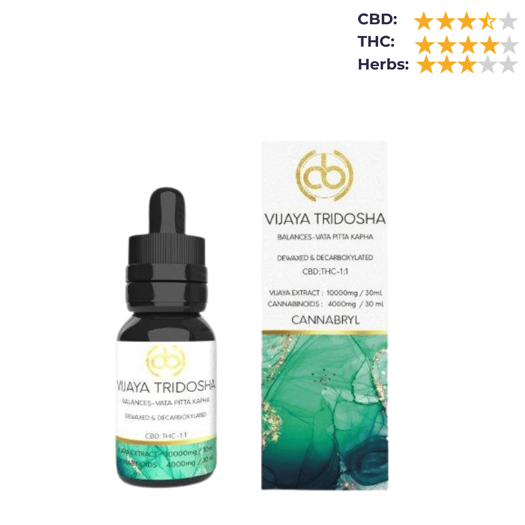 Cannabryl - Vijaya Tridosha Medical Cannabis Tincture CBD - THC 30ml.